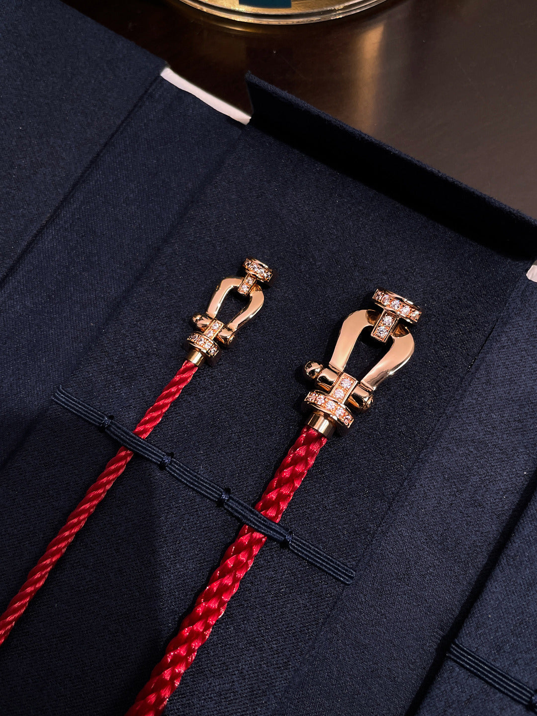 [LUXORA]FORCE 10 HALF DIAMOND PINK GOLD RED CORDERI LARGE AND MEDIUM MODEL