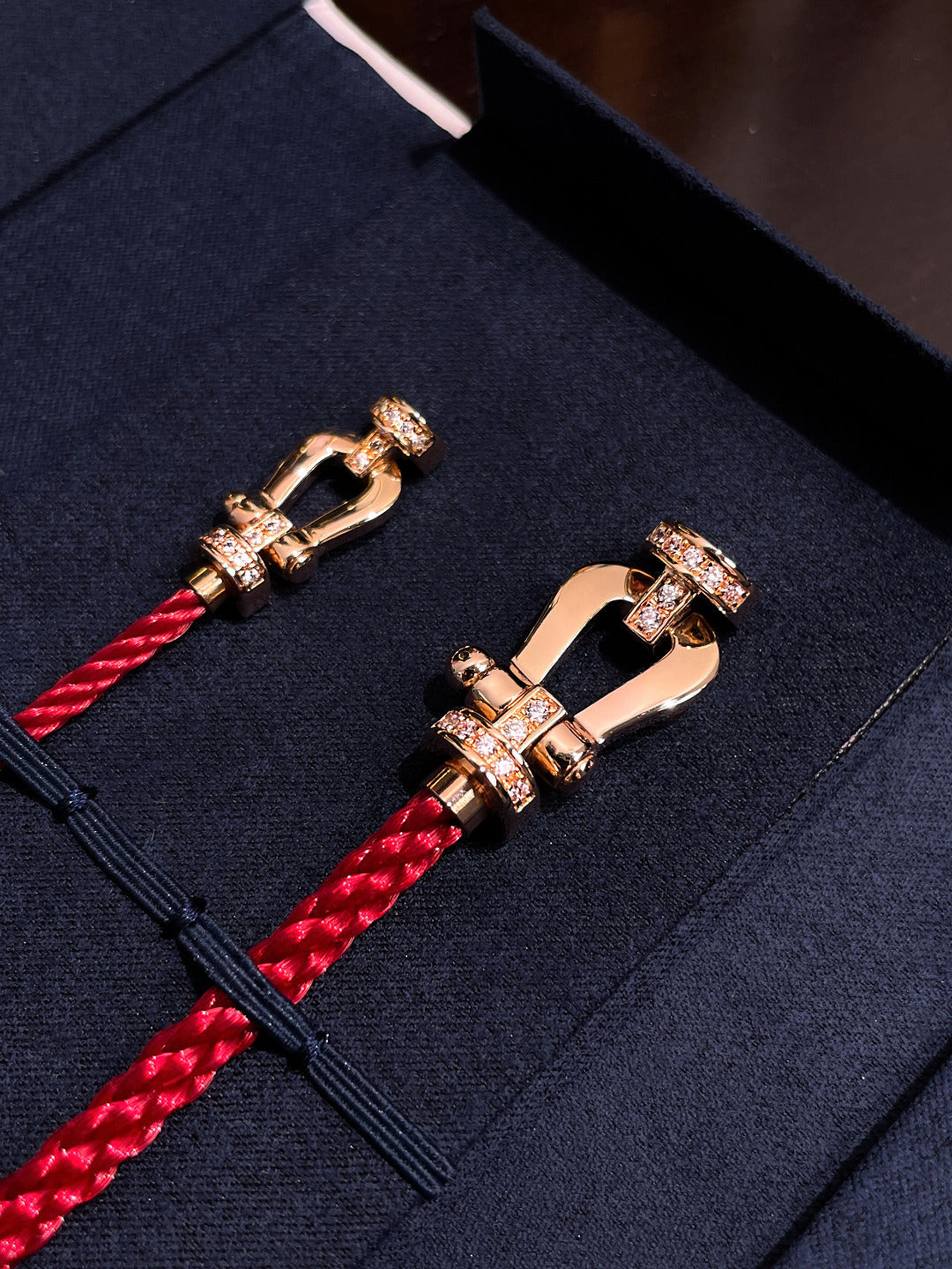 [LUXORA]FORCE 10 HALF DIAMOND PINK GOLD RED CORDERI LARGE AND MEDIUM MODEL