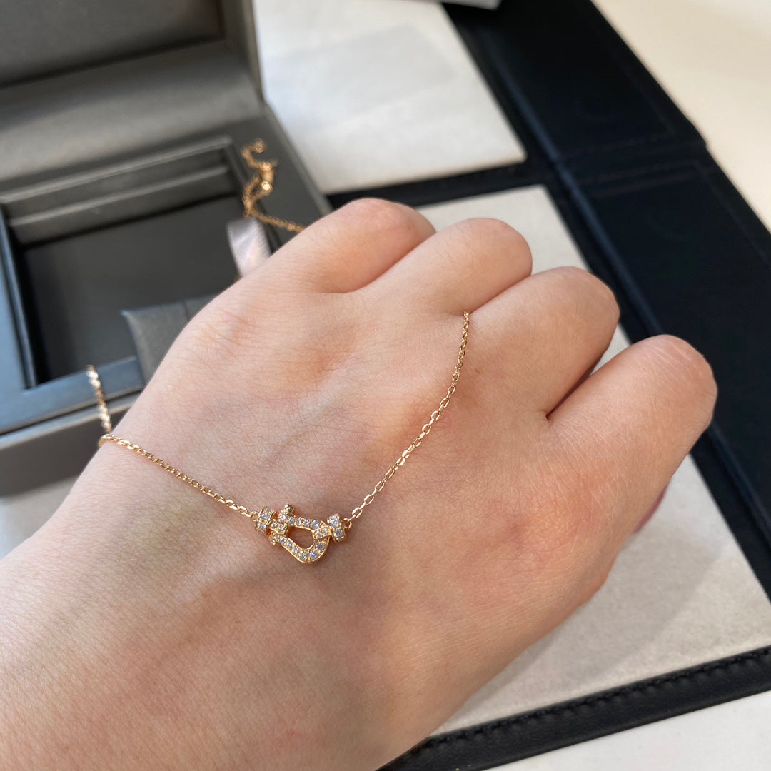 [LUXORA]FORCE 10 DIAMOND PINK GOLD NECKLACE MINI MODEL
