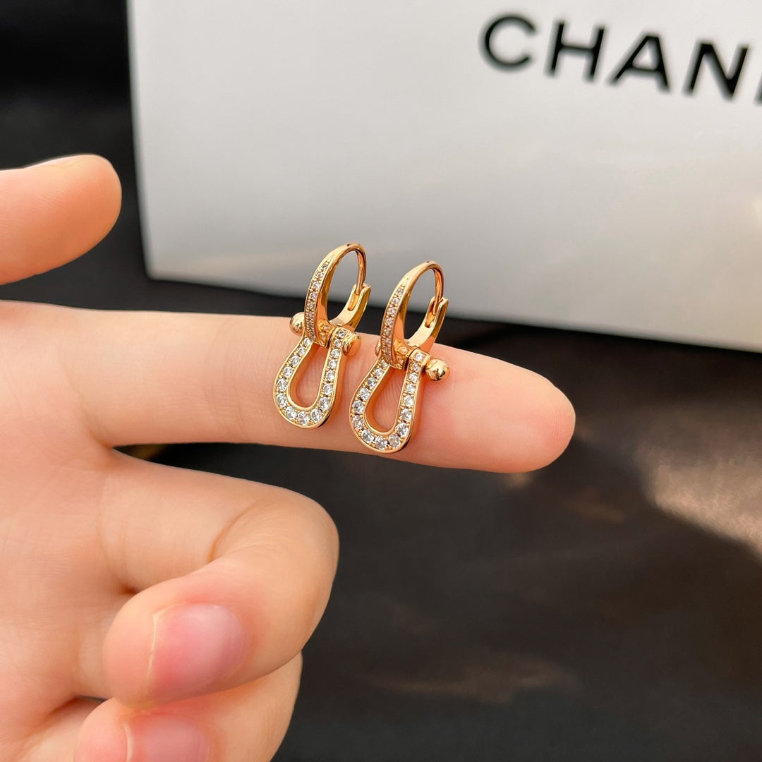 [LUXORA]FORCE 10 FULL DIAMOND DROP EARRINGS MEDIUM MODEL