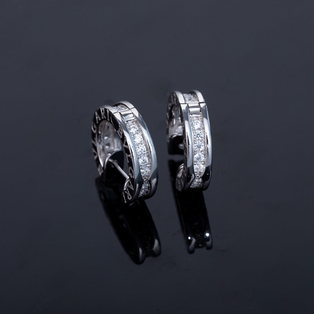 [LUXORA]ZERO 1 MINI SILVER DIAMOND EARRINGS