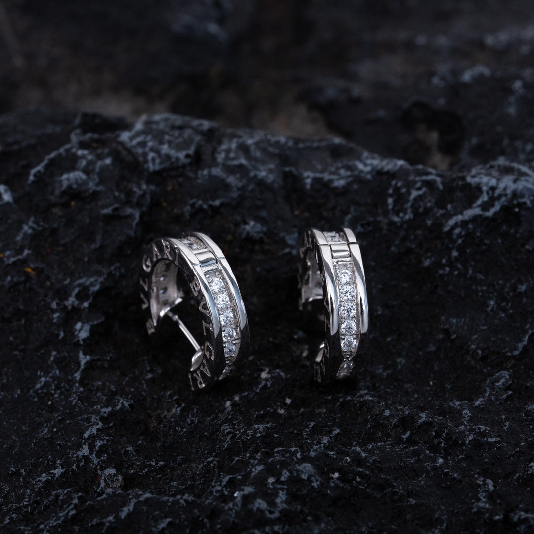 [LUXORA]ZERO 1 MINI SILVER DIAMOND EARRINGS