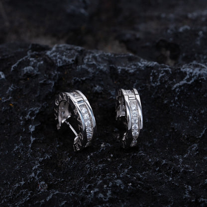 [LUXORA]ZERO 1 MINI SILVER DIAMOND EARRINGS
