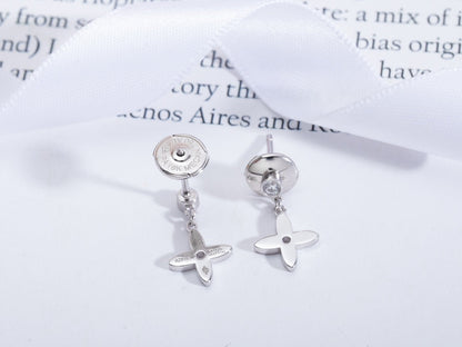 [LUXORA]VIDYLLE SILVER DIAMOND MINI DROP EARRINGS