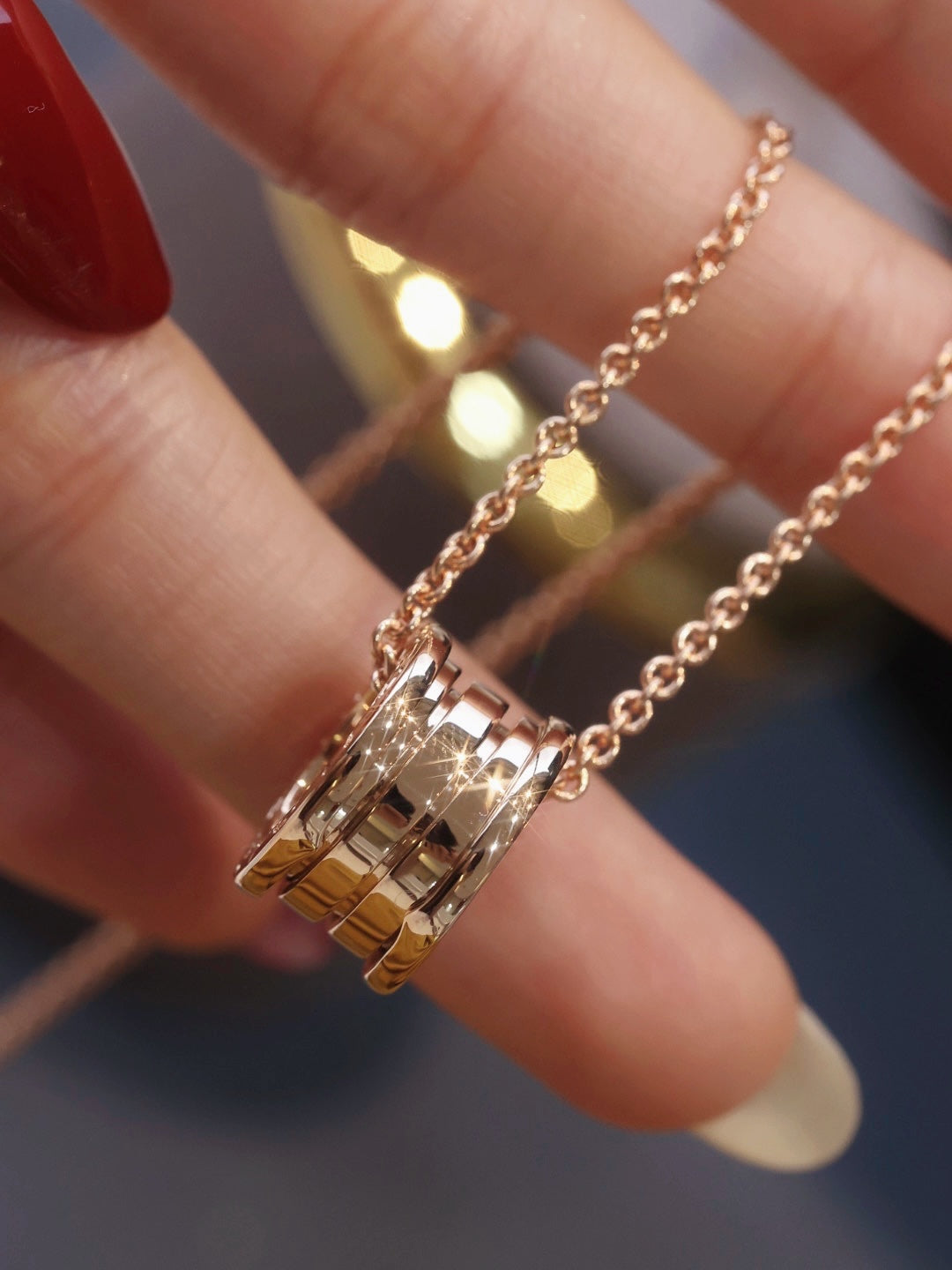 [LUXORA]ZERO 1 PINK GOLD NECKLACE