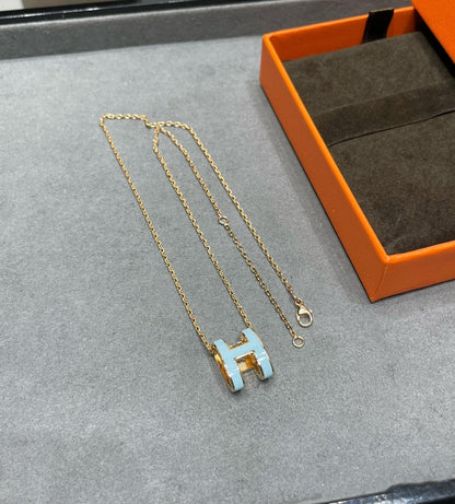 [LUXORA]POP H SKY BLUE NECKLACE