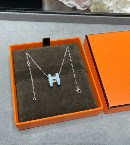 [LUXORA]POP H SKY BLUE NECKLACE