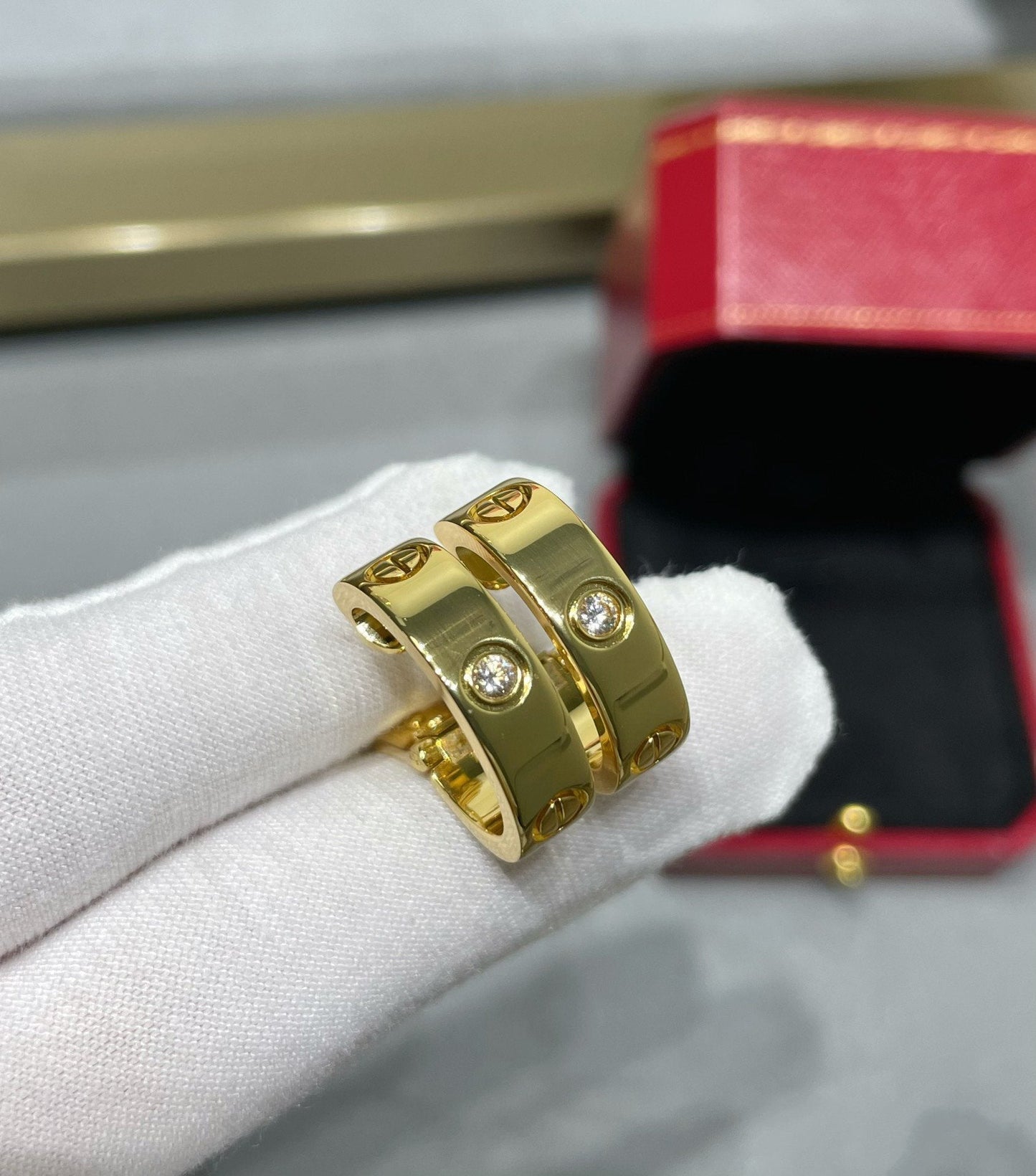 [LUXORA]LOVE 5.5MM 1 DIAMOND EARRINGS