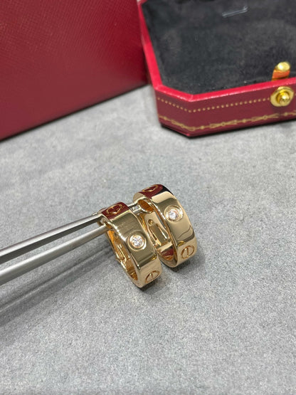 [LUXORA]LOVE 5.5MM 1 DIAMOND EARRINGS