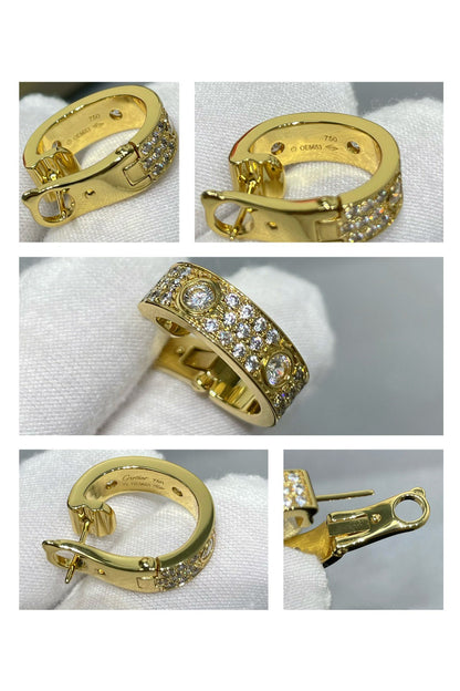 [LUXORA]LOVE 5.5MM DIAMOND PAVED EARRINGS