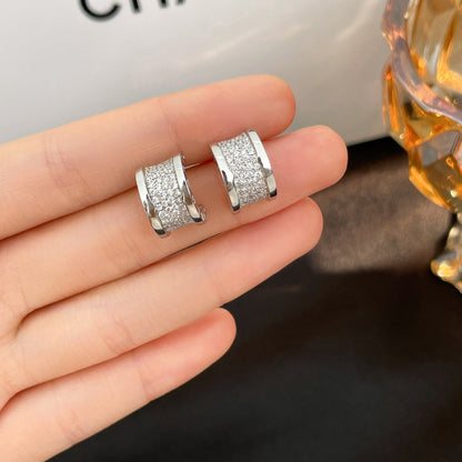 [LUXORA]ZERO 1 DIAMOND PAVED EARRINGS