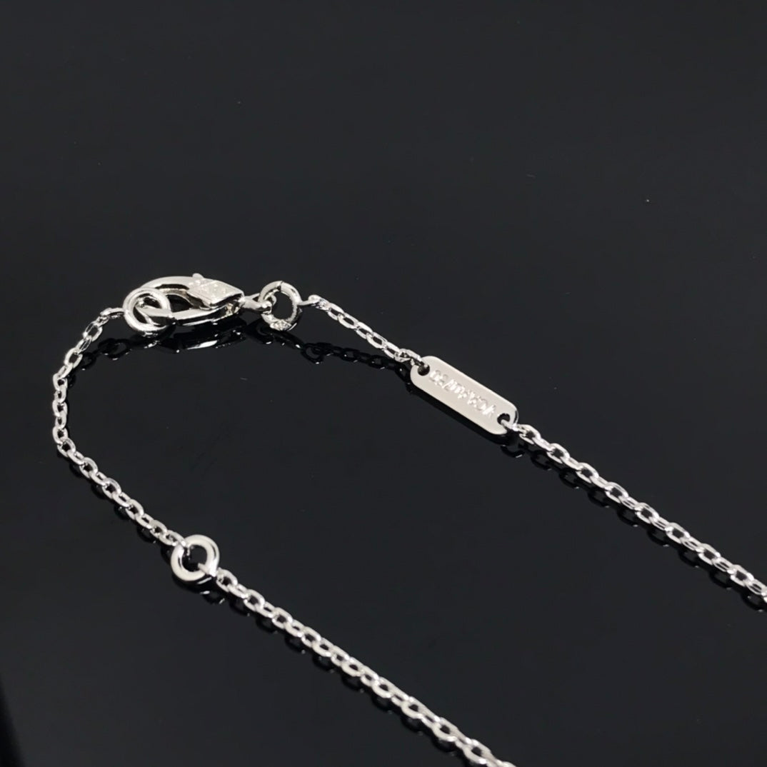 [LUXORA]CLOVER PIETERSITE SILVER LONG NECKLACE