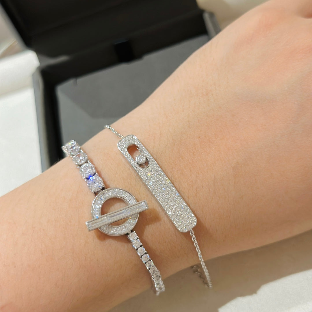 [LUXORA]MOVE CLASSIQUE DIAMOND PAVED BRACELET