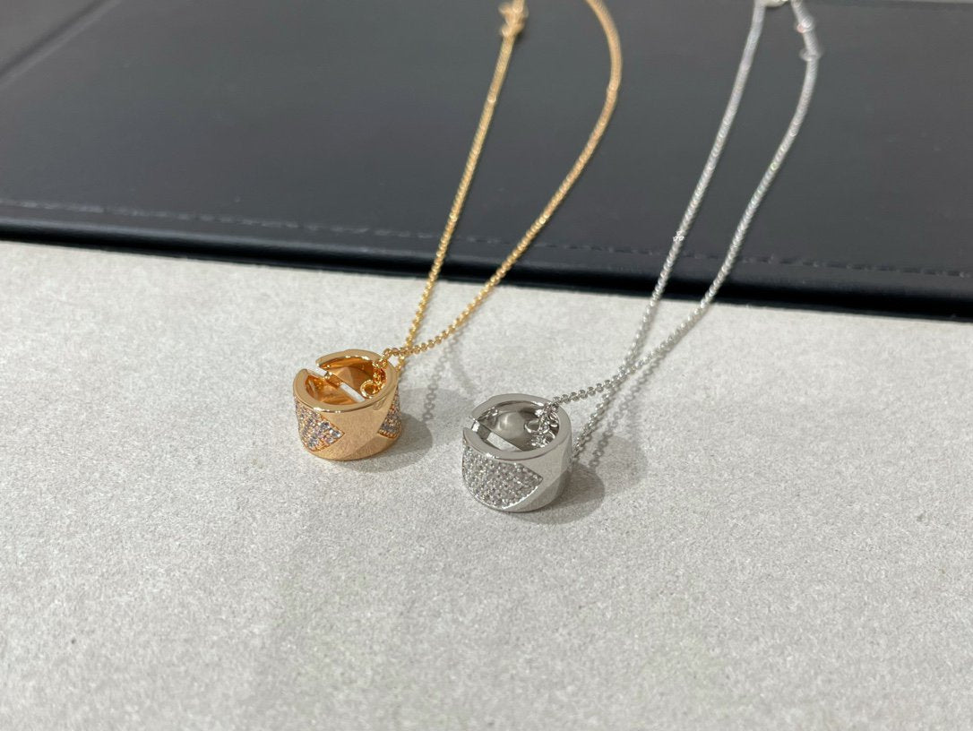 [LUXORA]LIENS EVIDENCE DIAMOND PAVED NECKLACE