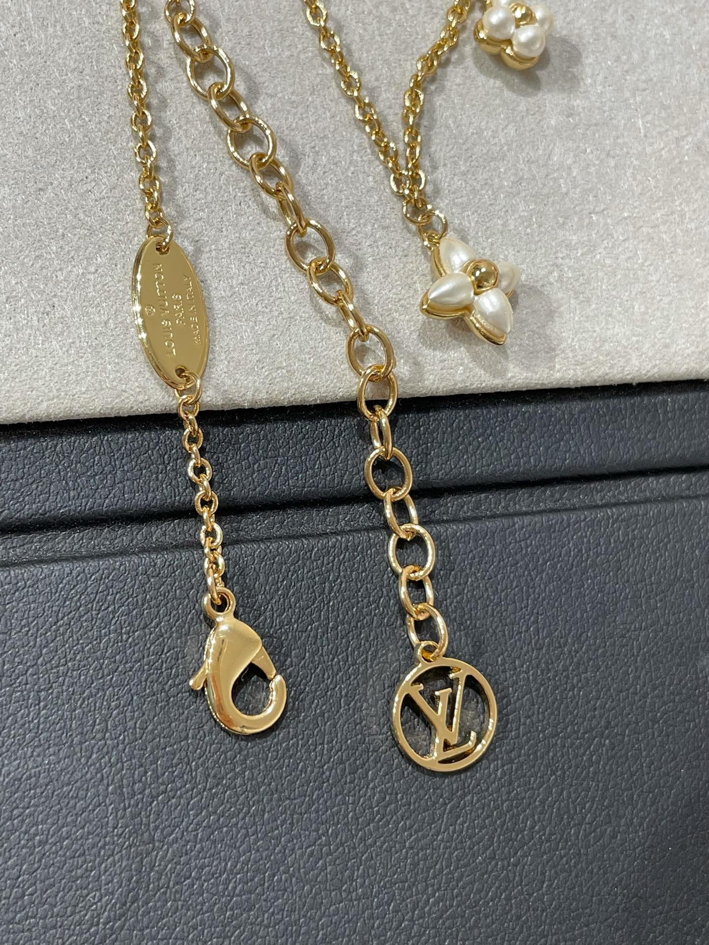 [LUXORA]FLOWERGRAM GOLD MOP DOUBLE ROW NECKLACE