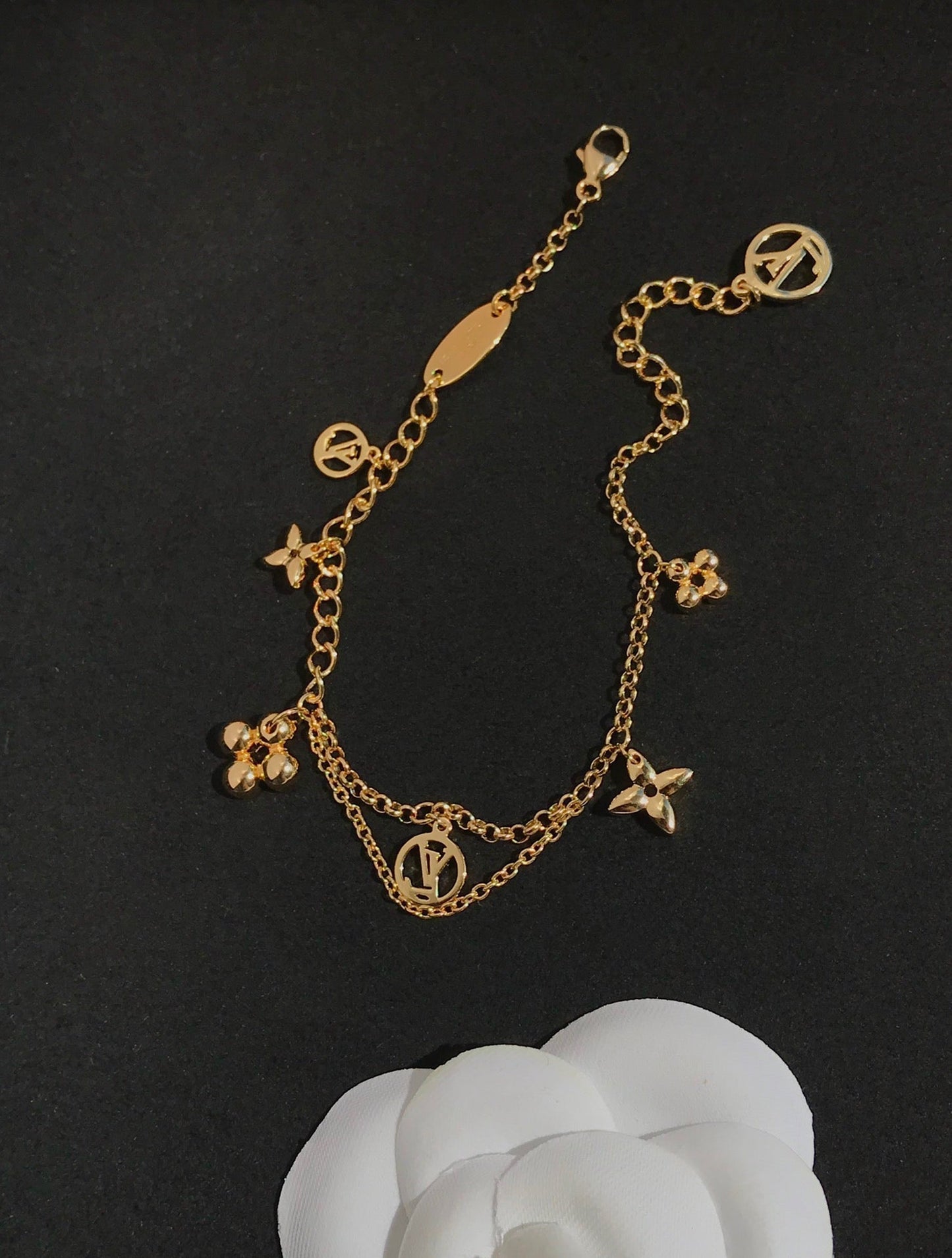 [LUXORA]BLOOMING PINK GOLD MOP BRACELET