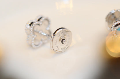 [LUXORA]CLOVER MINI TURQUOISE SILVER STUD EARRINGS