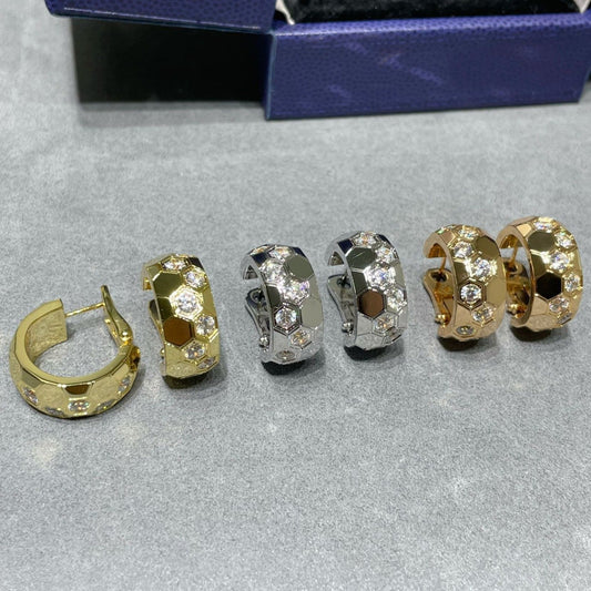 [LUXORA]BEE LOVE DIAMOND HOOP EARRINGS