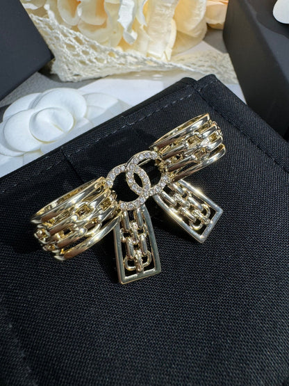 [LUXORA]25K Hollow Bow Brooch