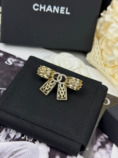 [LUXORA]25K Hollow Bow Brooch