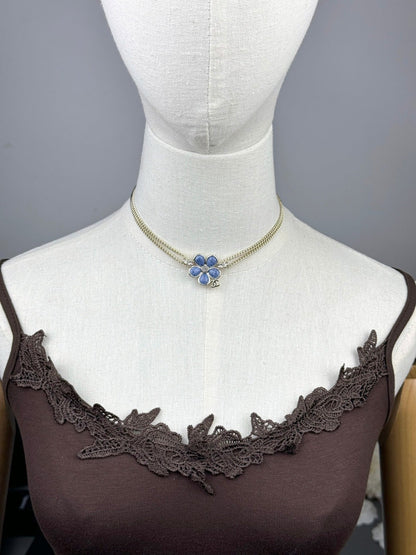 [LUXORA]New Blue Floral Double-Layer Necklace