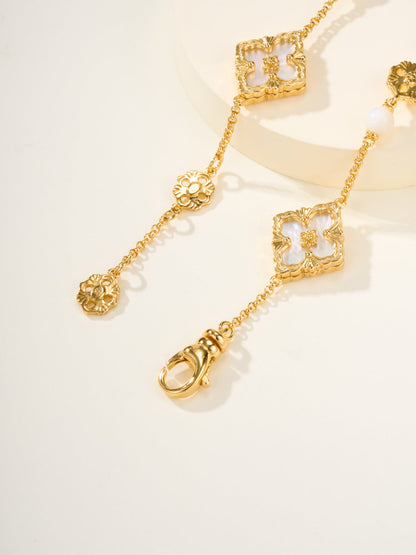 [LUXORA]B.C.L ENAMELED Three-Flower Bracelet（Trumpet)