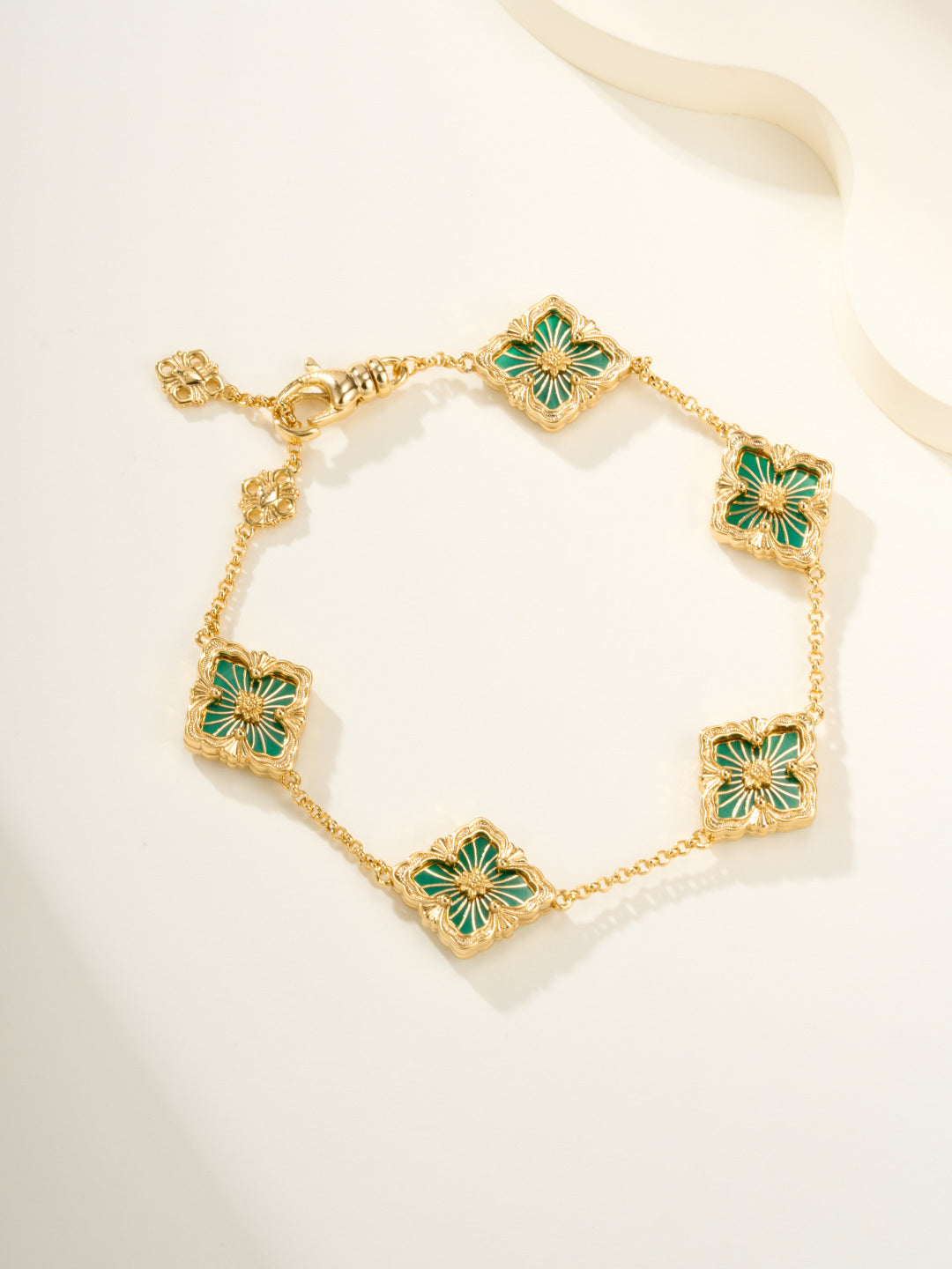 [LUXORA]B.C.L ENAMELED Five-Flower Bracelet（Various Colors)