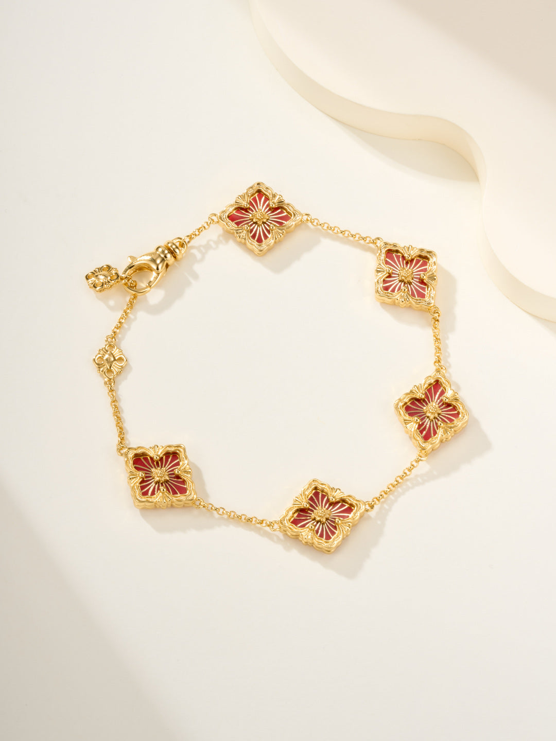 [LUXORA]B.C.L ENAMELED Five-Flower Bracelet（Various Colors)