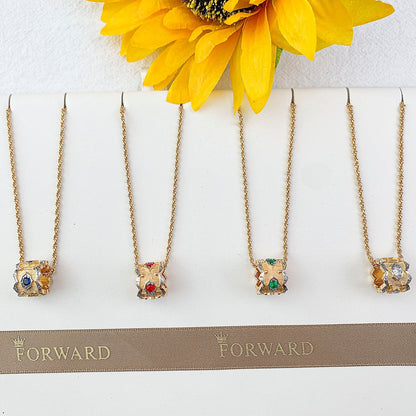 [LUXORA] B.C.L “Little Waist” Enamel  NECKLACE（Various colors