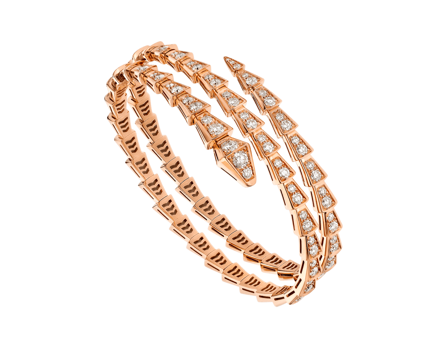 [LUXORA]SERPENTI BRACELET PINK GOLD DIAMOND DOUBLE ROW