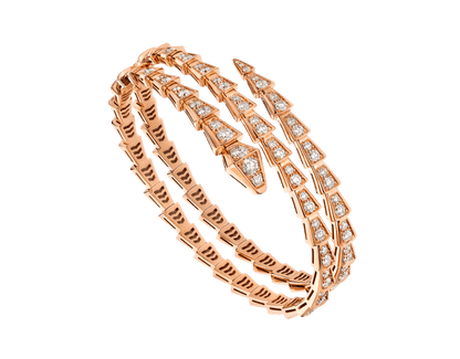 [LUXORA]SERPENTI BRACELET PINK GOLD DIAMOND DOUBLE ROW