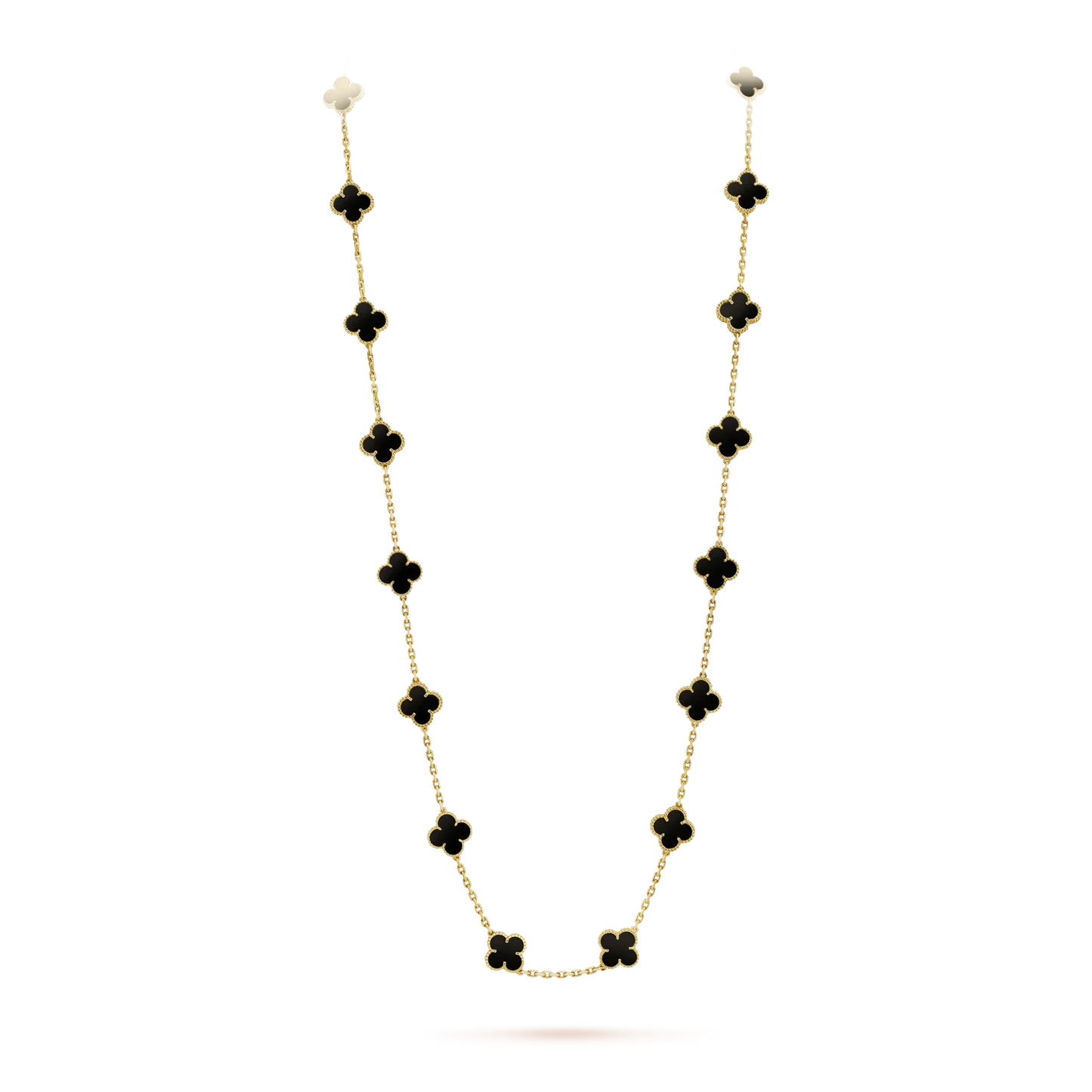 [LUXORA]CLOVER 20 MOTIFS ONYX NECKLACE