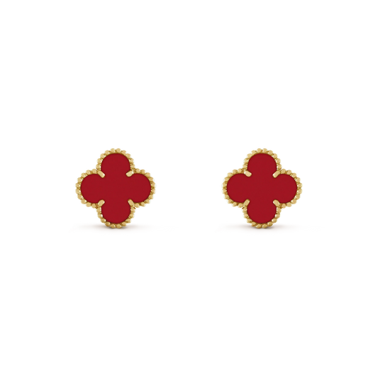 [LUXORA]CLOVER MINI 9.5MM CARNELIAN EARRINGS