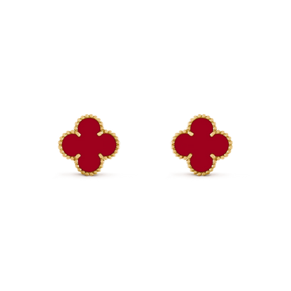 [LUXORA]CLOVER MEDIUM 1 MOTIFS CARNELIAN  EARRINGS