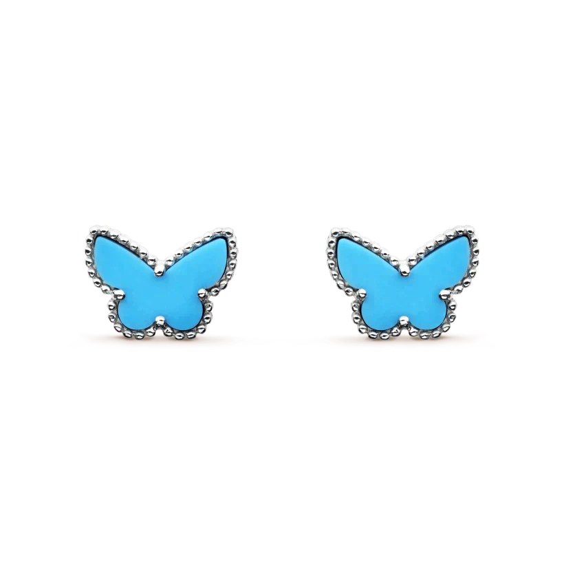 [LUXORA]BUTTERFLY TURQUOISE EARRINGS SILVER