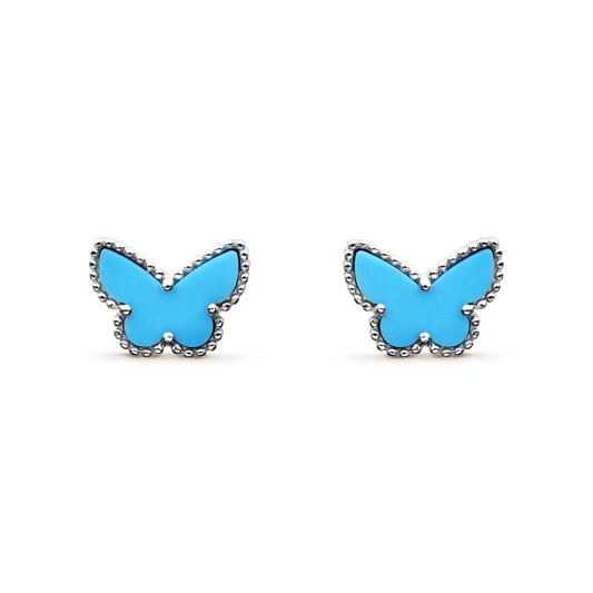 [LUXORA]BUTTERFLY TURQUOISE EARRINGS SILVER