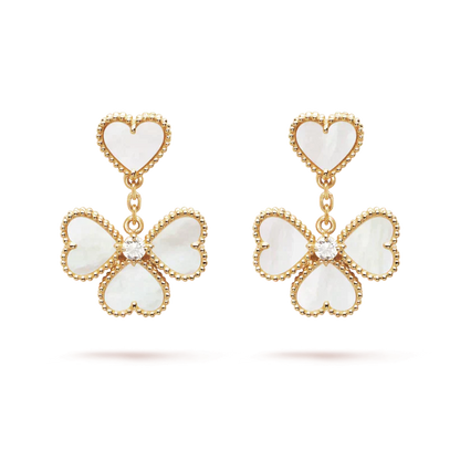 [LUXORA]CLOVER SWEET WHITE MOP EARRINGS