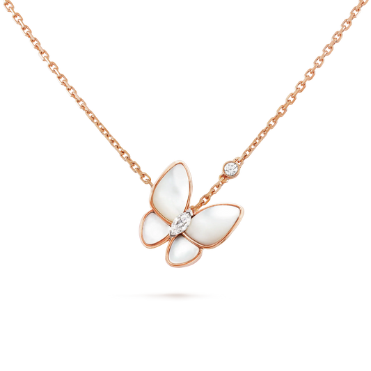 [LUXORA]BUTTERFLY MOP DIAMOND NECKLACE