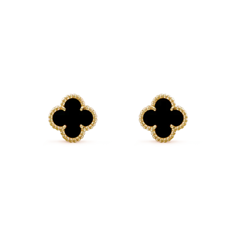 [LUXORA]CLOVER MINI 9.5MM BLACK MOP EARRINGS