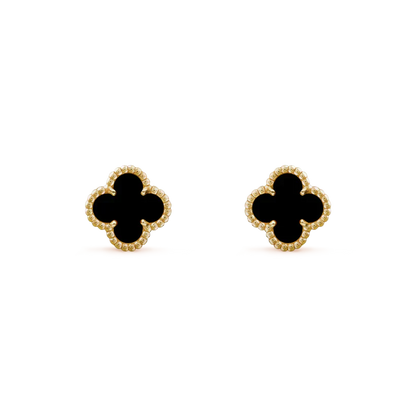 [LUXORA]CLOVER MINI 9.5MM BLACK MOP EARRINGS