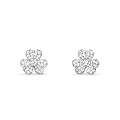 [LUXORA]CLOVER COMOS DIAMOND EARRINGS SILVER