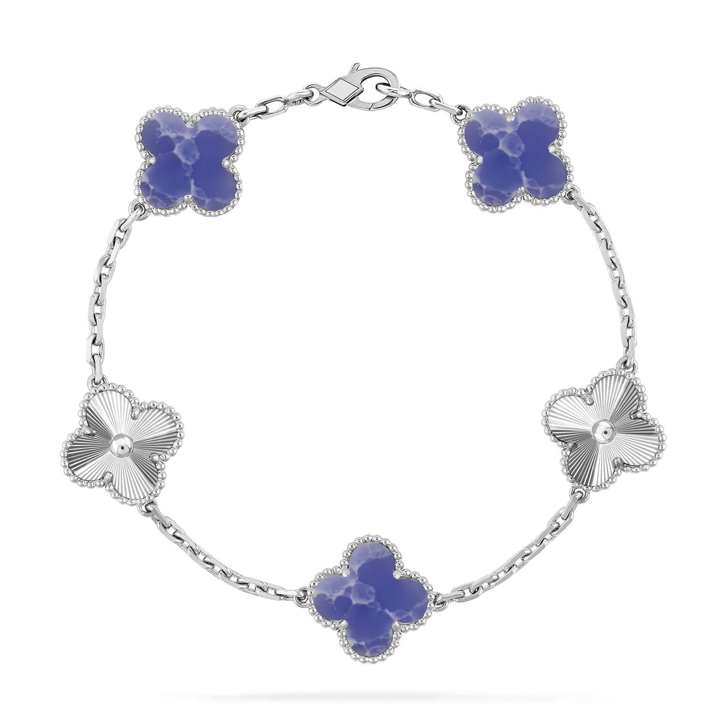 [LUXORA]CLOVER 5 MOTIF BLUE VEINS BRACELET COLLECTION