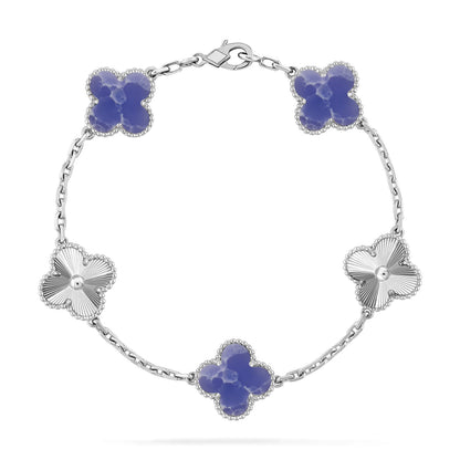 [LUXORA]CLOVER 5 MOTIF BLUE VEINS BRACELET COLLECTION