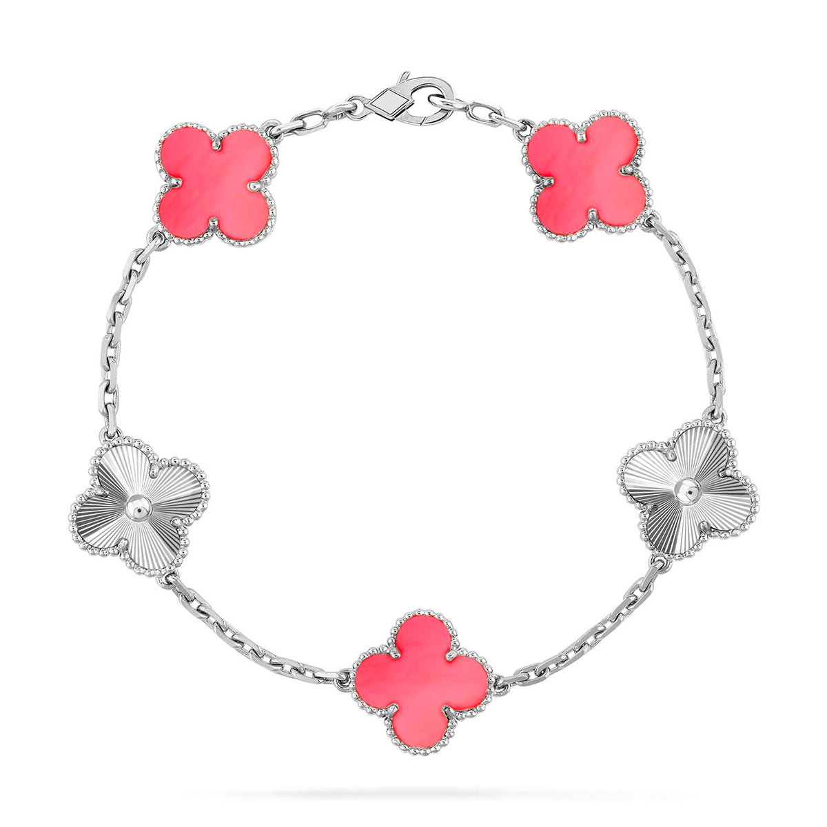 [LUXORA] CLOVER 5 MOTIFS  PINK MOP BRACELET COLLECTION