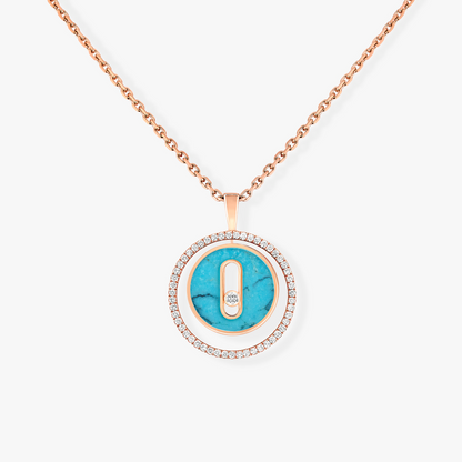 [LUXORA]Demo MOVE 1 DIAMOND TURQUOISE PINK GOLD DIAMOND NECKLACE
