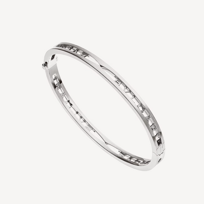 [LUXORA]ZERO 1 SPIRAL LOGO SILVER BRACELET