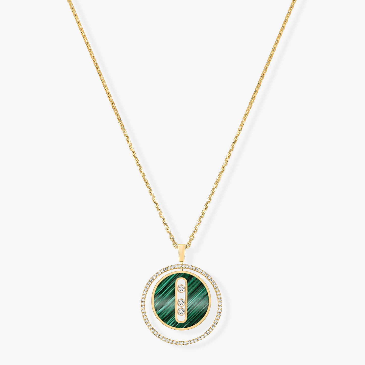 [LUXORA]Demo MOVE 3 DIAMOND MALACHITE GOLD DIAMOND NECKLACE