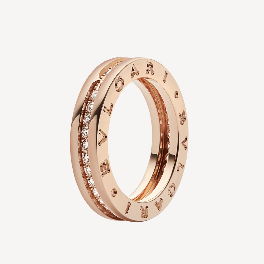 [LUXORA]ZERO 1 ONE-BAND PAVED DIAMONDS ON THE SPIRAL RING