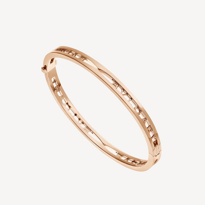 [LUXORA]ZERO 1 SPIRAL LOGO PINK GOLD BRACELET