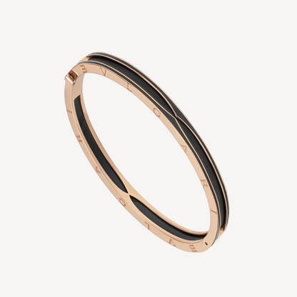 [LUXORA]ZERO 1 PINK GOLD WITH MATTE BLACK CERAMIC BRACELET